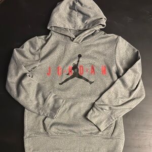 Jordan Gray Sweatshirt Hoodie with Iconic Logo